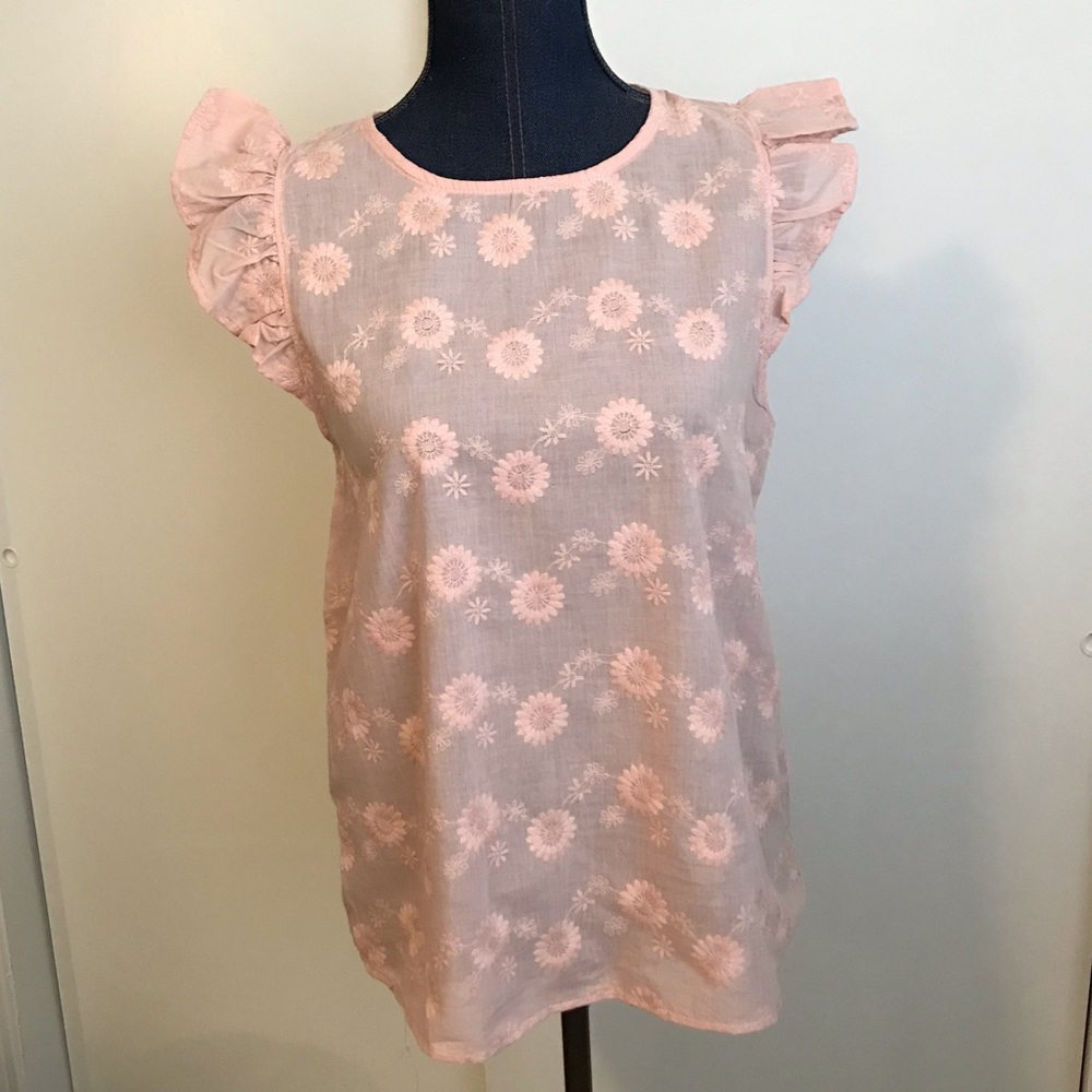 Embroidered Pink Top